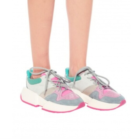 MM6 Maison Margiela Sneakers Women's 38 8 Colorful Suede Designer Luxury Preppy - Picture 2 of 8